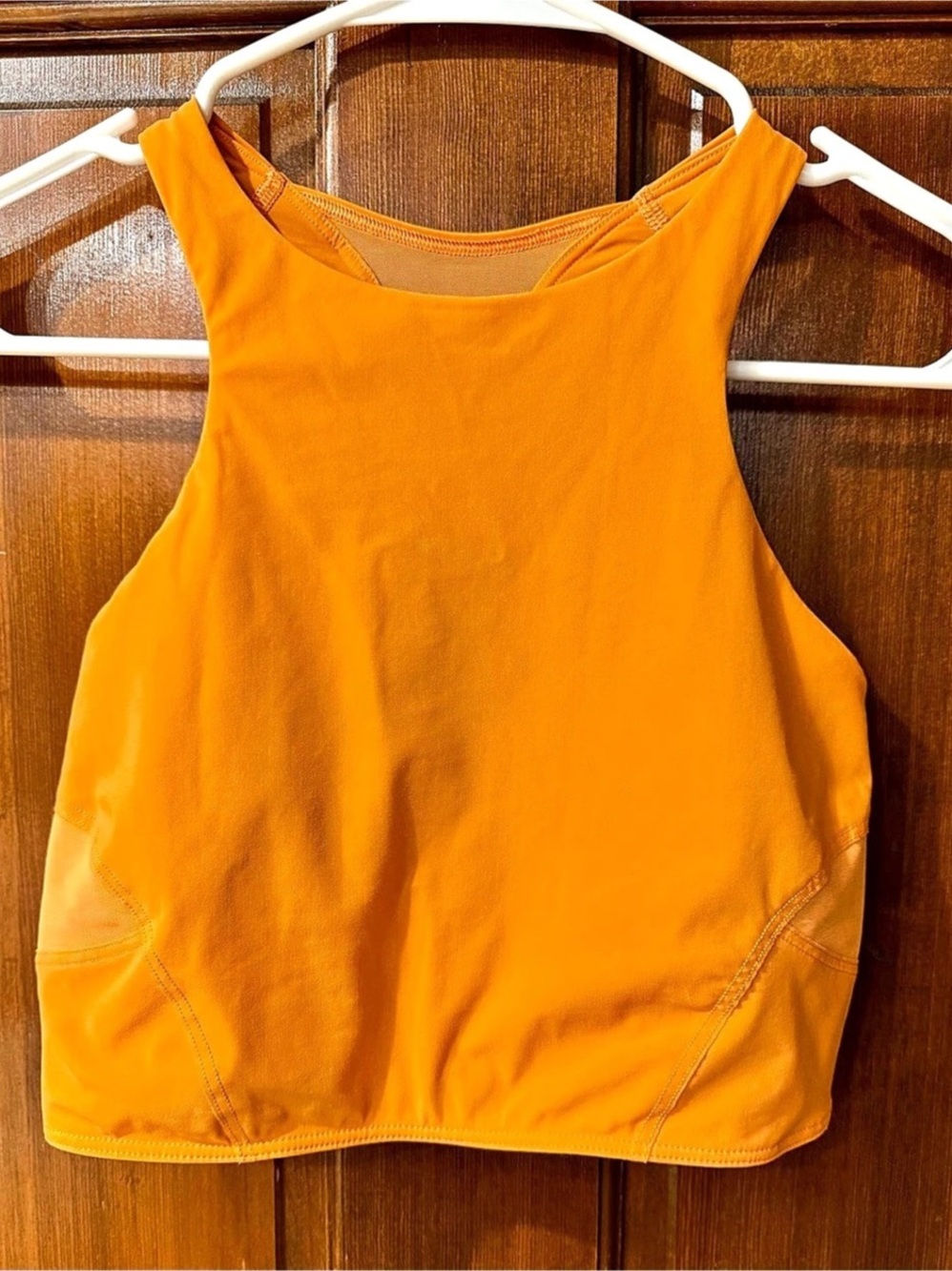 lululemon Mesh-Back Training Cropped Tank Top Orange